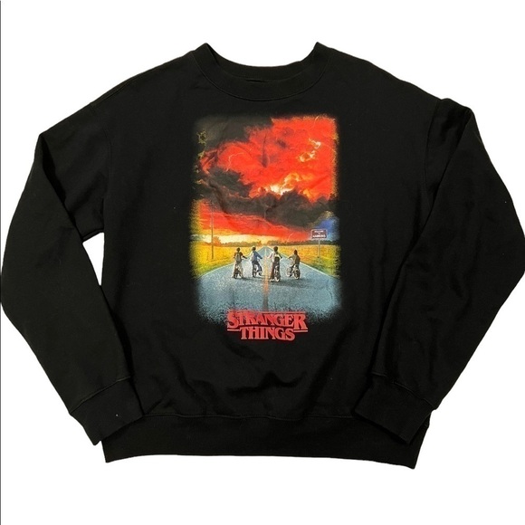 Stranger Things Netflix Medium Crew Sweatshirt Welcome to Hawkins Unisex - Picture 2 of 6